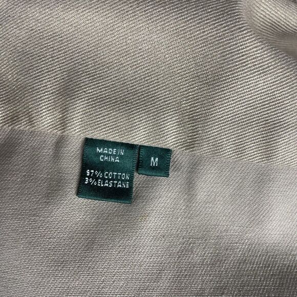 Ralph Lauren Jeans Co Jacket Women Medium Metallic Gold Tan Denim Button Up - Picture 6 of 8